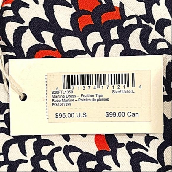 HATLEY Martine ~ Feathered Romantic A-Line Dress Twist Front NWT Lg. - Picture 10 of 14